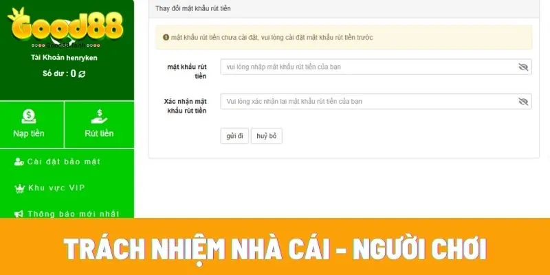 Trách nhiệm của thương hiệu Good88